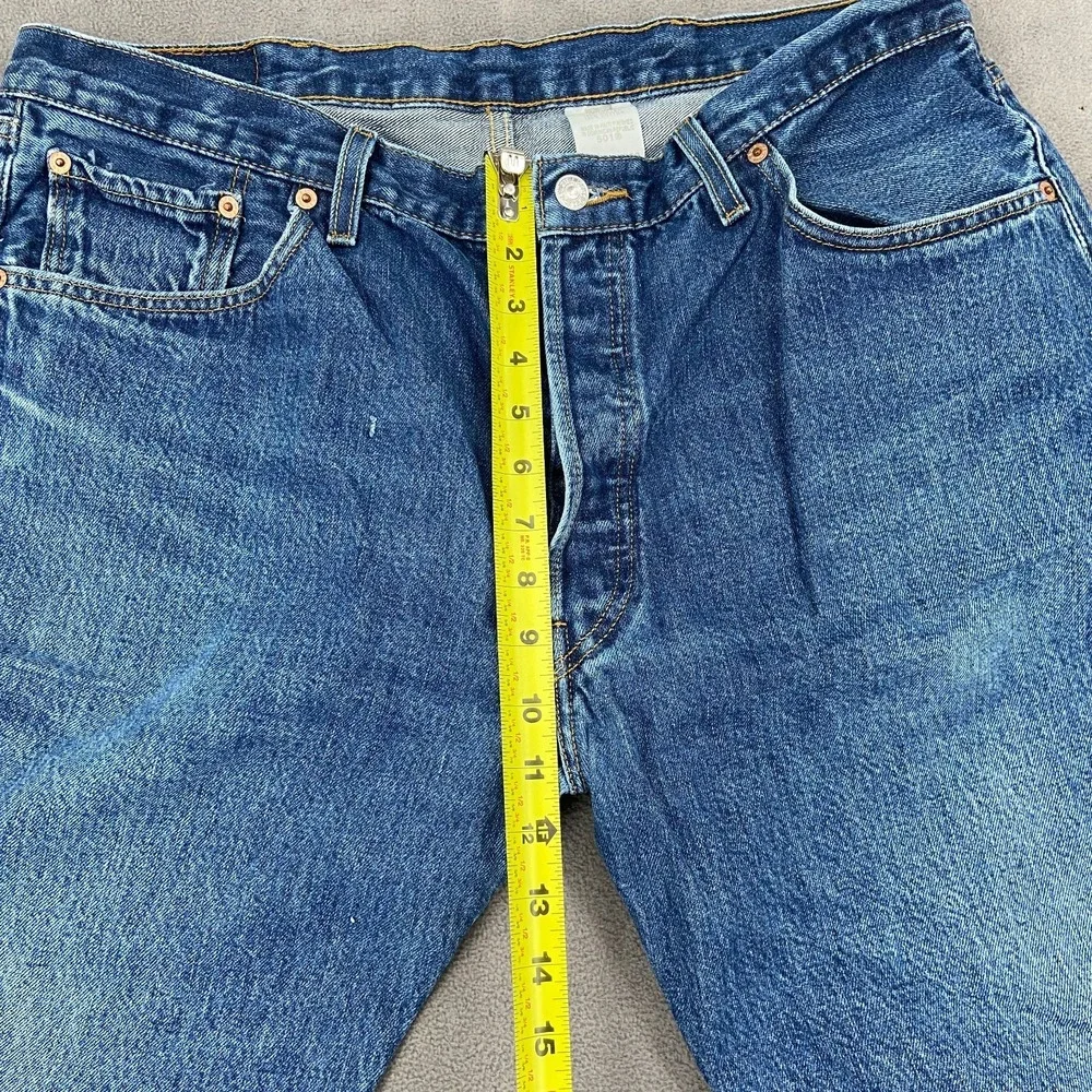 Levi's 501 Original Fit Jean Mens 40x32 Blue Denim Mid Rise Straight Leg Classic